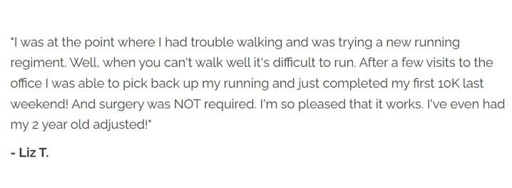 Chiropractic Grand Rapids MI Testimonial Liz LP Chiropractic Grand Rapids MI Testimonial Liz LP